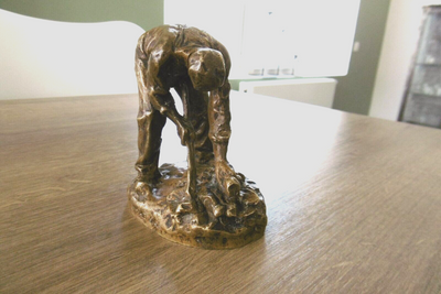 Ancienne sculpture en bronze signée Dalou le casseur de pierres Susse Frères