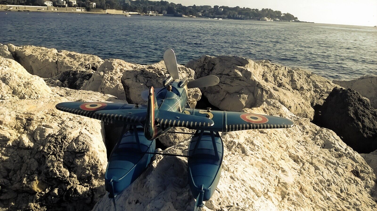 Jep Hydravion Bleu Fonce Jouets Anciens Bateau Gil