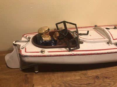 Canot JEP 916 Bateau jouet en tôle de bassin Mécanique No Ruban Bleu