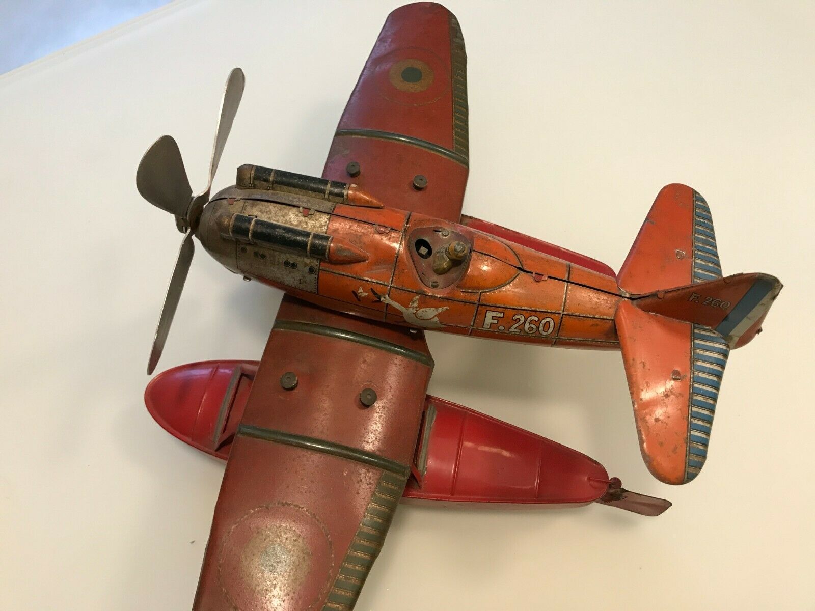 Jouet Ancien Mecanique  Tole Hydravion Jep F260