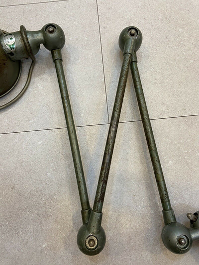 Lampe Jielde Trois Bras, Peinture Verte Vespa D’origine