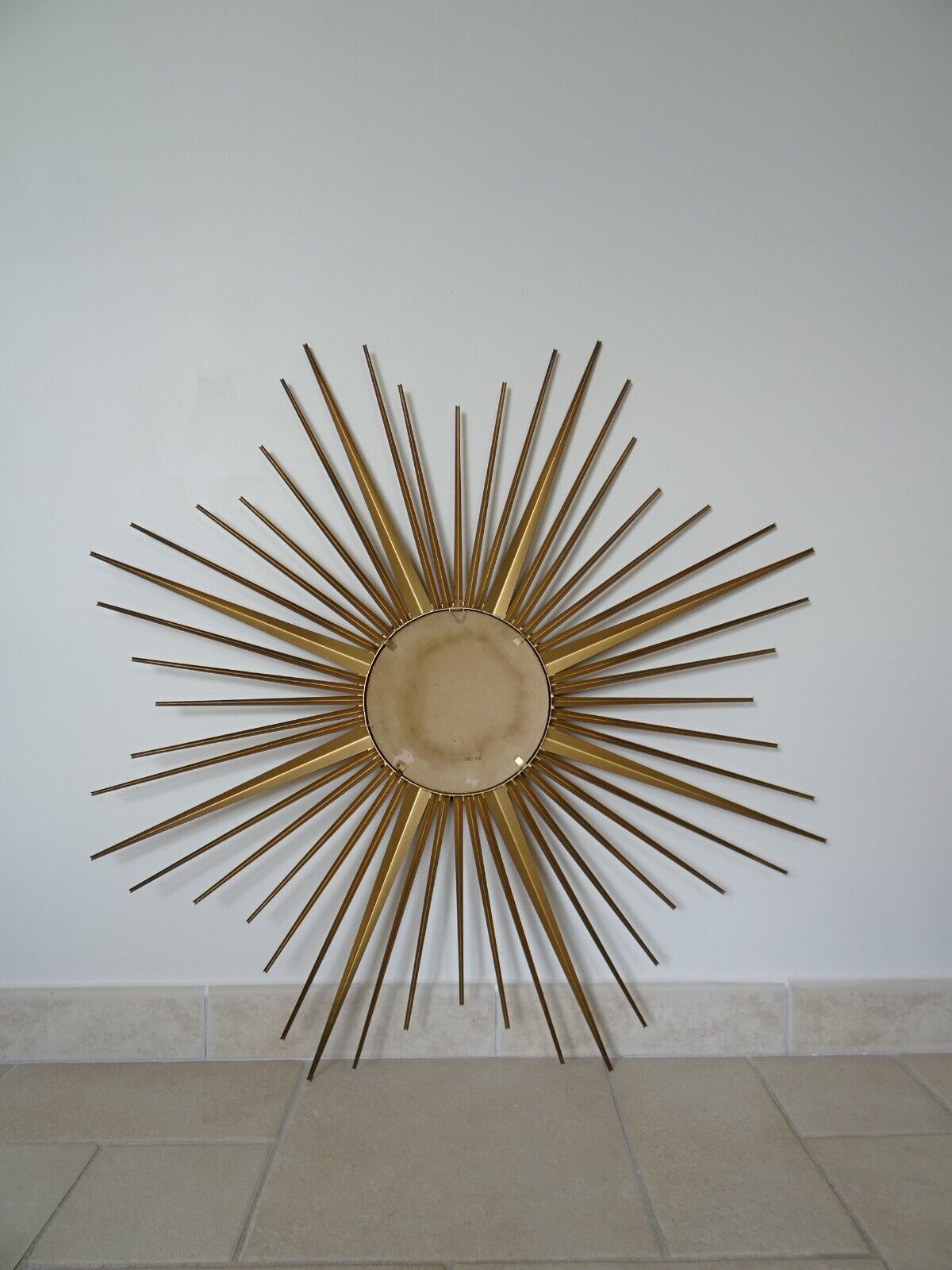 Ancien Miroir Soleil Chaty Vallauris Bombé Sorcière
