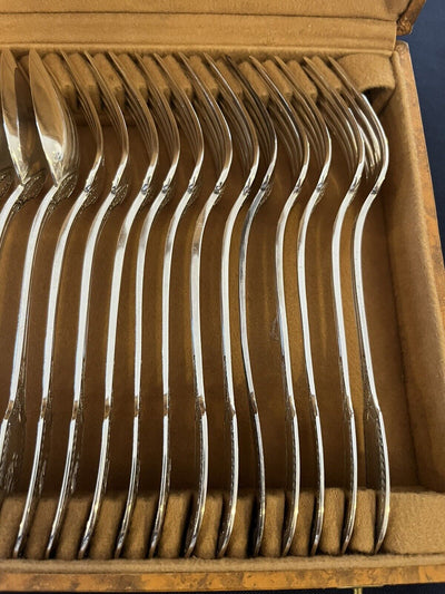 Émile Puiforcat Ménagère 24 Pieces En Argent Massif Modèle Cygne Style Empire