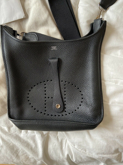 Sac Hermes Evelyne III 29 Taurillon Clemence Noir Authentique