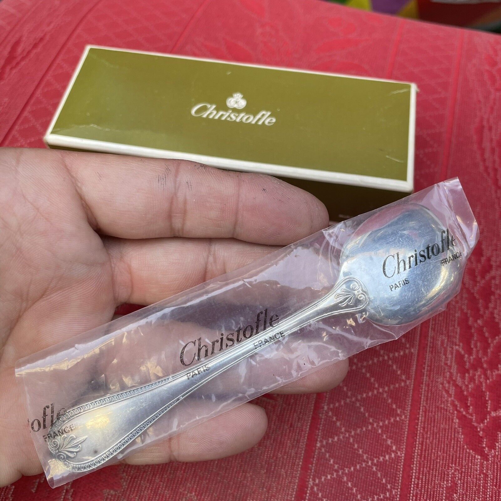 Christofle Malmaison 12 cuillères à glace 13cm métal argenté (Neuf sous blister)
