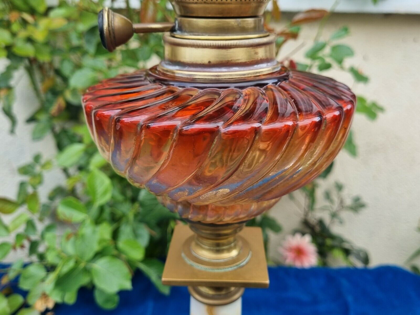 Baccarat Belle Lampe À Pétrole Ancienne