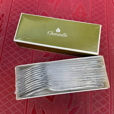 Christofle Malmaison 12 cuillères à glace 13cm métal argenté (Neuf sous blister)