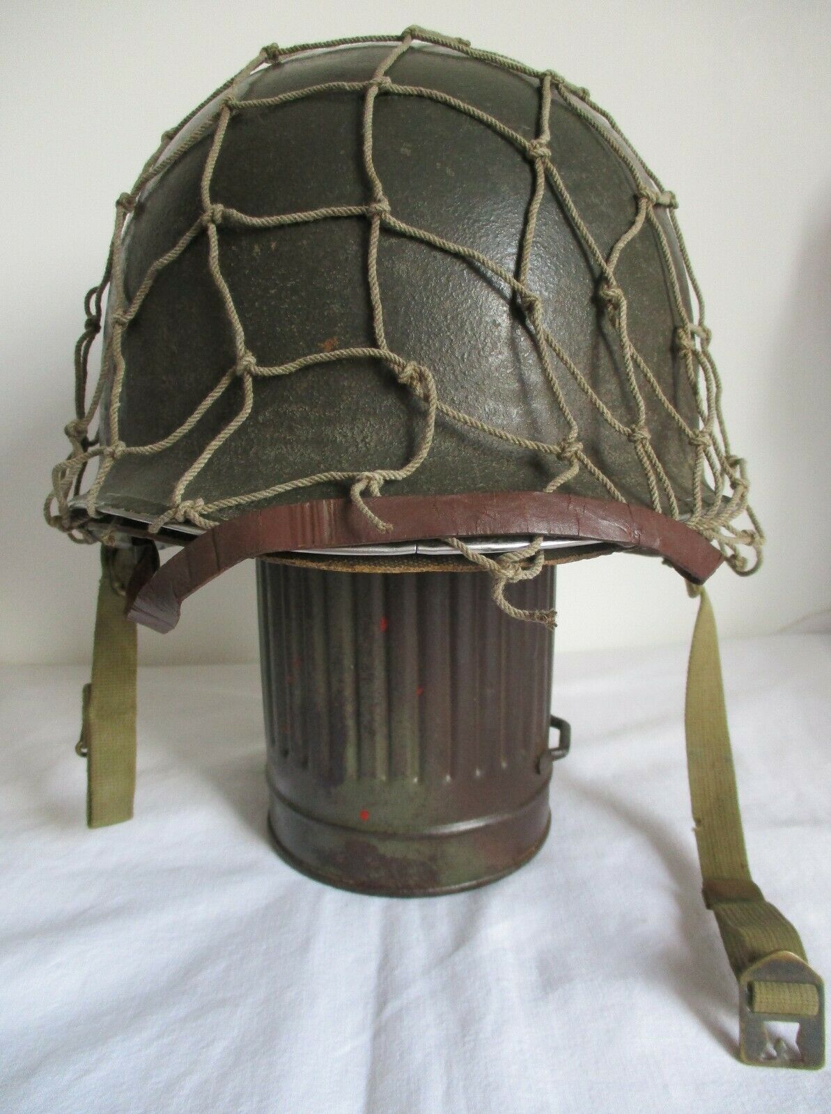 Casque Original US M1 Fix Bale WWII complet - Campagne de Normandie
