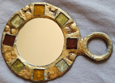 Miroirs Vintage Plomb Doré Et Pâte De Verre École Line Vautrin - Irena Jaworska 2