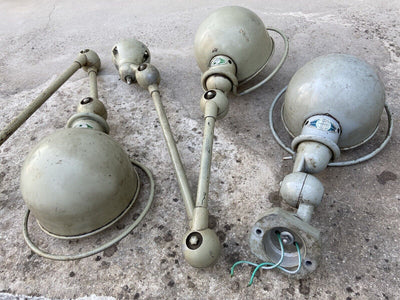 Deux Lampes Atelier Jieldé 2 Bras +  Applique Vintage Loft Design Industriel 1950