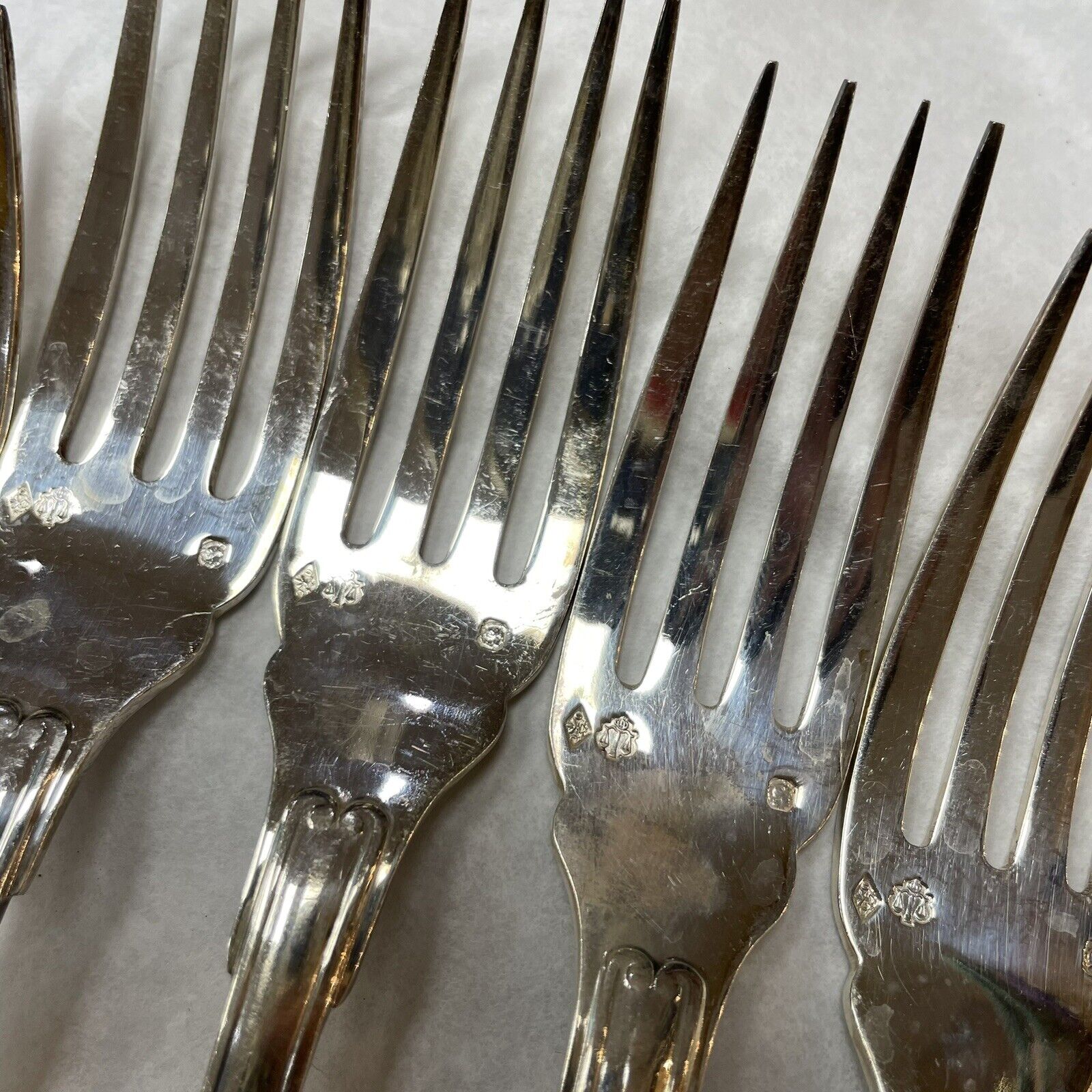 Christofle Argent Massif Lot De 12 Couteaux Et 12 Fourchettes