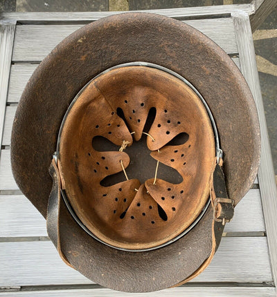 Ancien Casque Camoufle Allemand  - 2ème Guerre