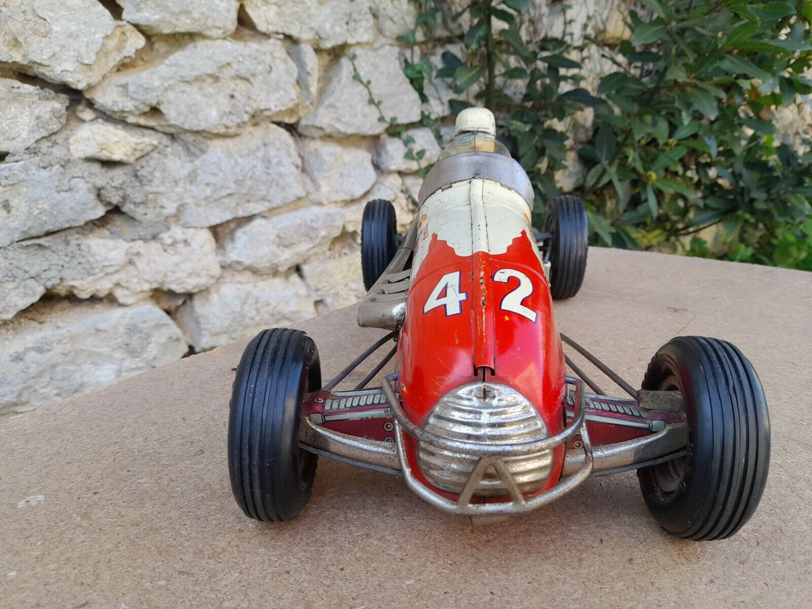 Voiture Gem Super Racer Montlhery En Tôle Des Années 50 A Friction