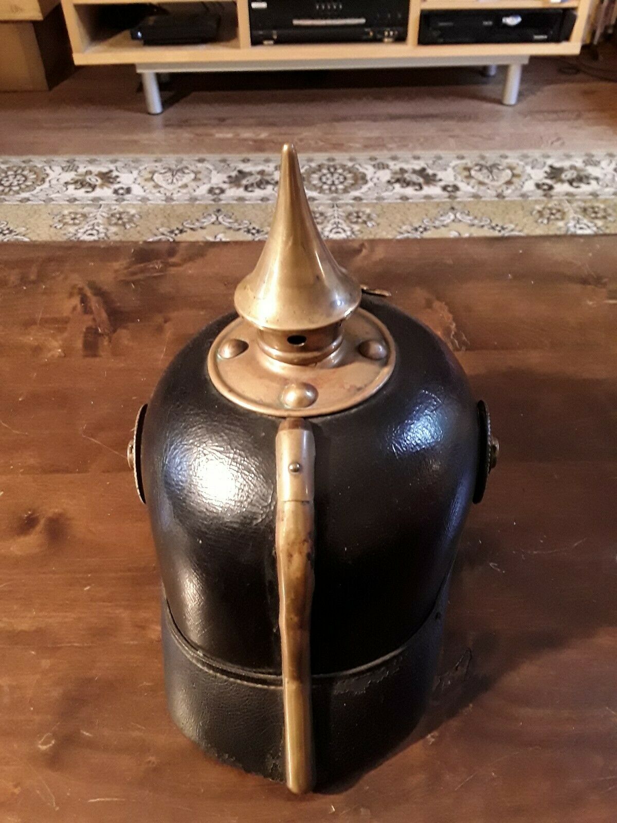 Casque À Pointe Troupe Saxe Reserviste Spikehelmet Pickelhaube