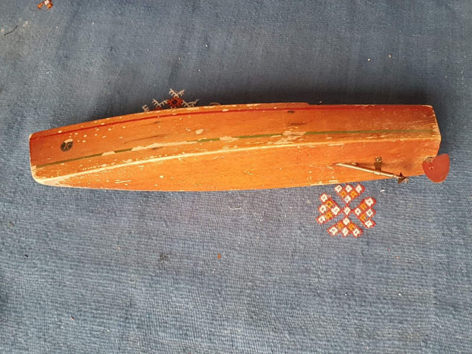 Lot vintage de 3 Bateaux Racer de bassin Kellner années 1930 en acajou