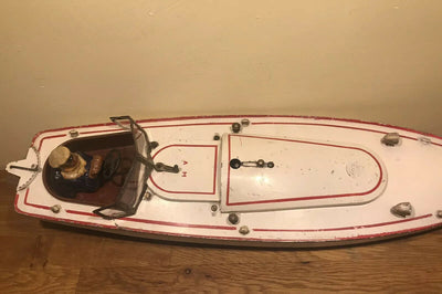 Canot JEP 916 Bateau jouet en tôle de bassin Mécanique No Ruban Bleu