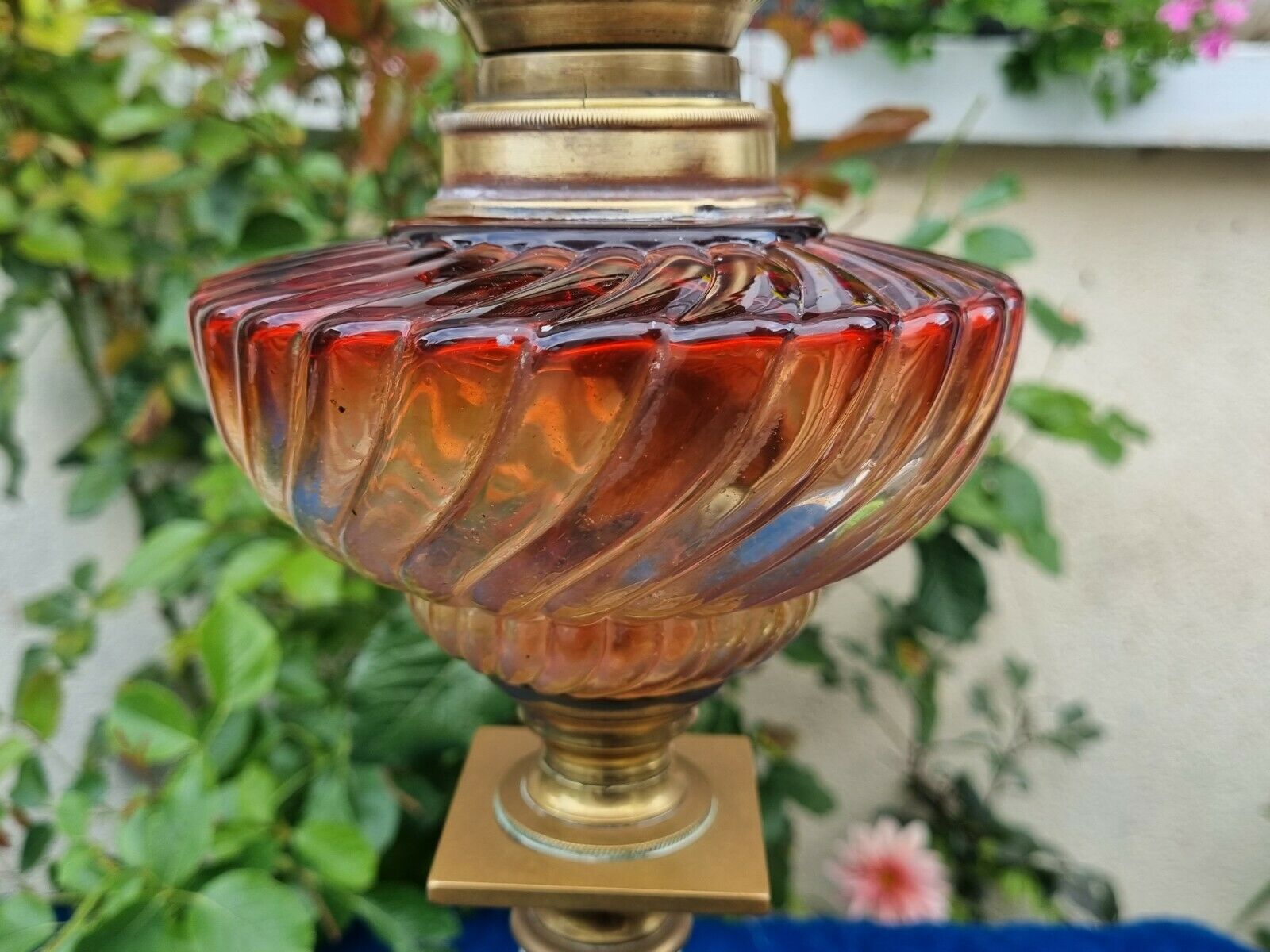 Baccarat Belle Lampe À Pétrole Ancienne