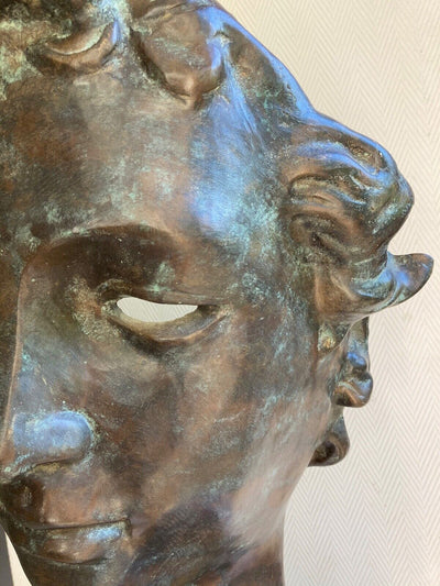 Pierre Chenet – Superbe Tête À L’antique En Bronze Signé