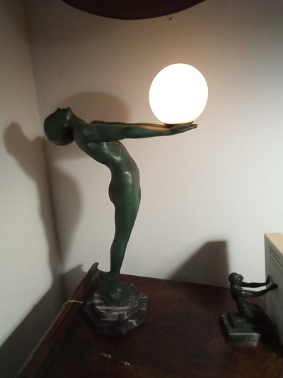 Max Le Verrier Grande lampe Art Deco