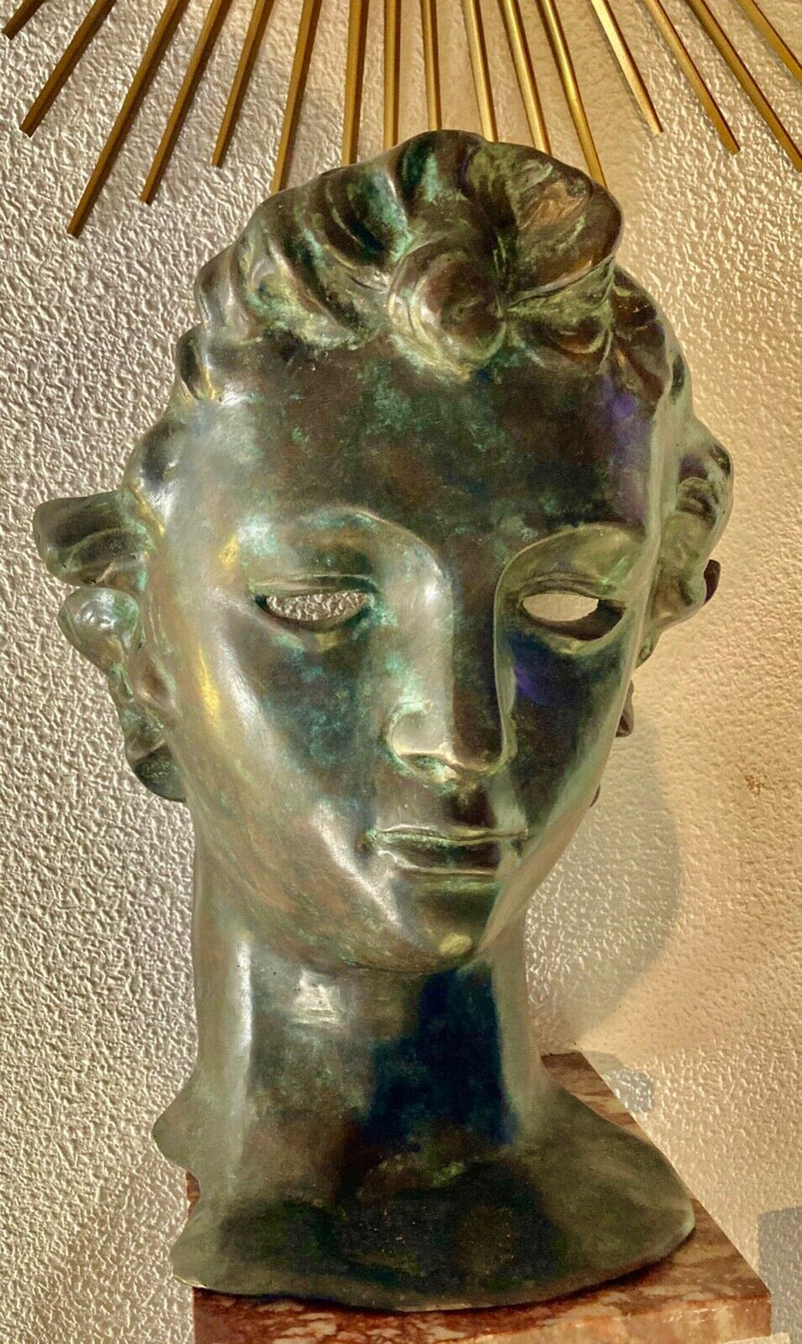 Pierre Chenet – Superbe Tête À L’antique En Bronze Signé