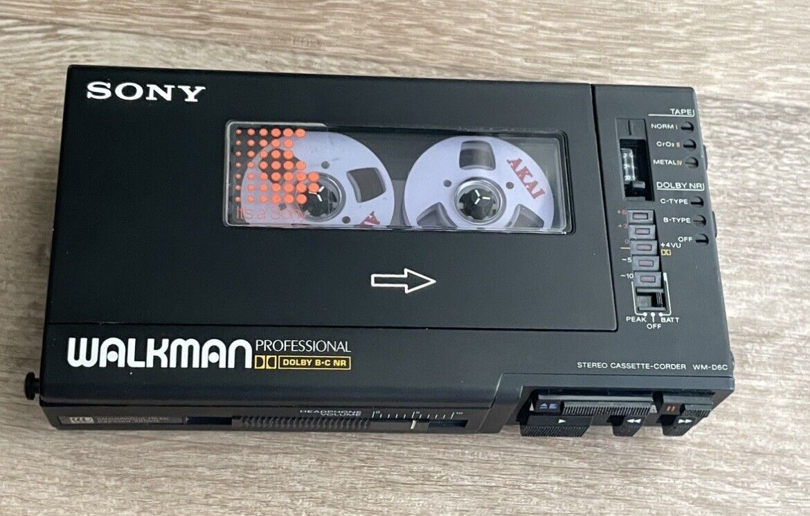 Sony Wm-D6c Stereo Cassette-Corder Walkman Professionnel Année 1983