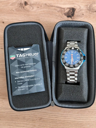 Montre TAG Heuer Formula 1 WAC1112 Quartz 41mm Acier Bleu Full Set Boite Papiers