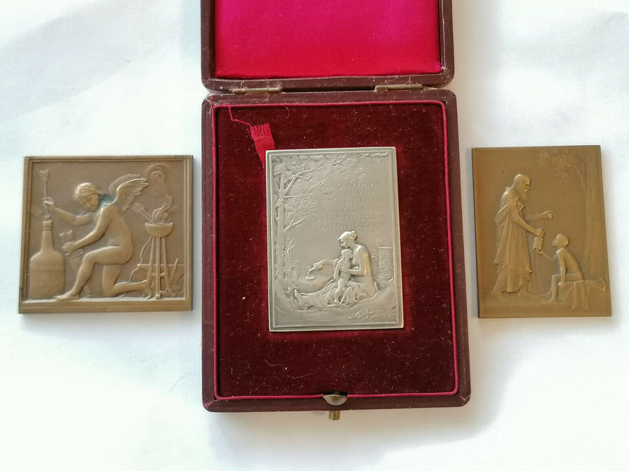 Lot Médailles Bronze & Argent Massif O. Roty V. Peter L. Patriarche Vin Mariani