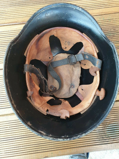Casque Allemand Ww2 M34 Complet, Double Insigne.