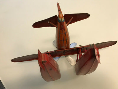 Jouet Ancien Mecanique  Tole Hydravion Jep F260