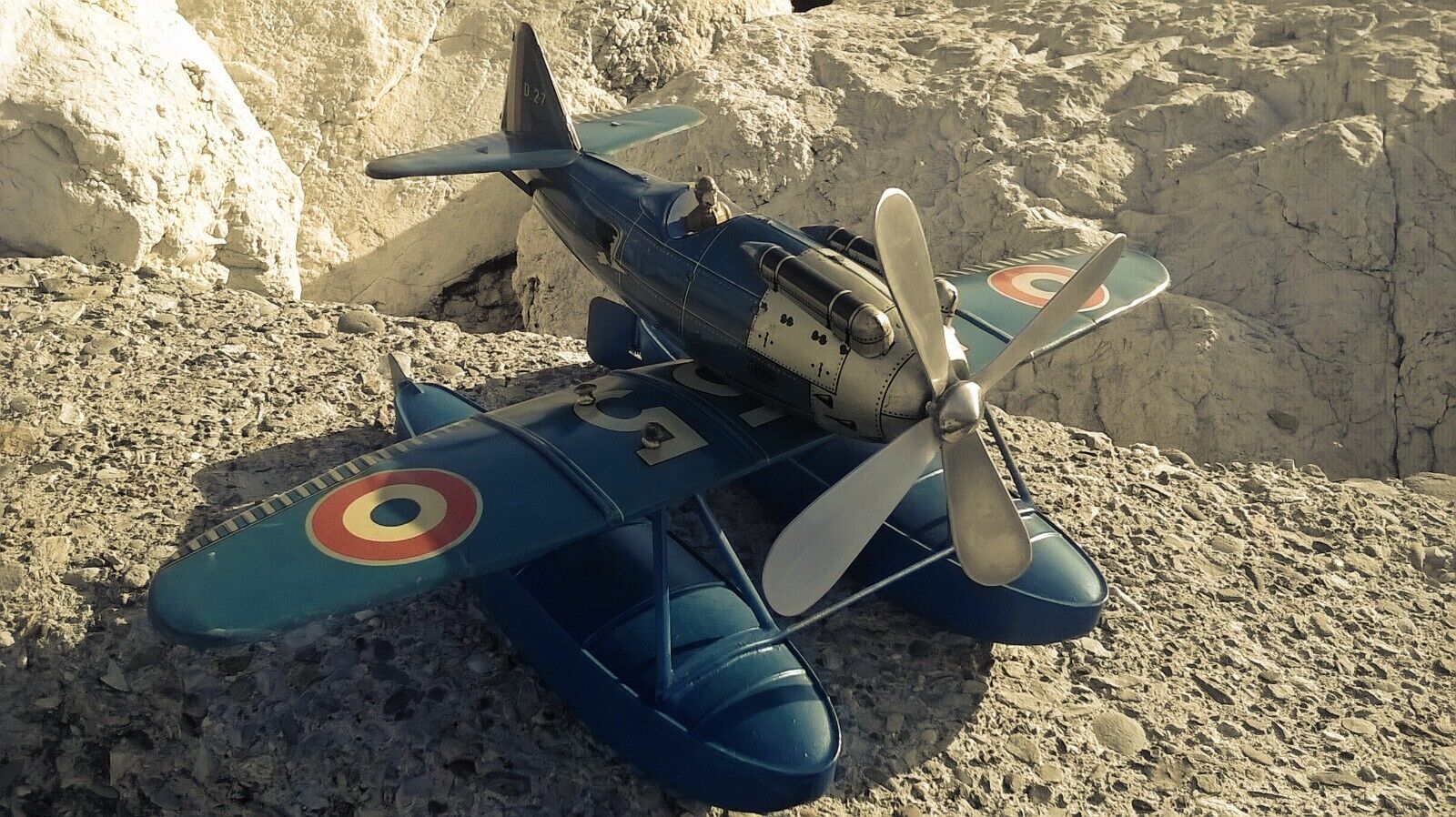 Jep Hydravion Bleu Fonce Jouets Anciens Bateau Gil