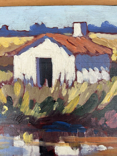 Tableau Olivier Suire Verley Cabane Marais Salant Ile De Ré Huile Sur Toile