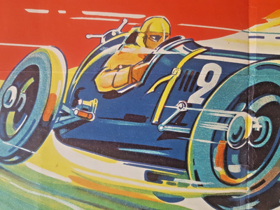 Ancienne affiche, Grand prix de l'automobile club Tunisie, Carthage