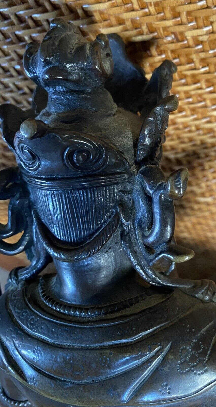 Statue Bronze Époque Xix Eme ( Inde Cambodge Vietnan  )