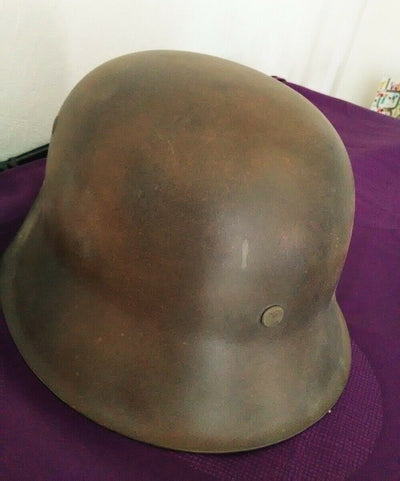Casque Allemand Ww2 -40- Camoufle 3 Tons Original - Se 66 -