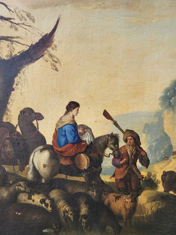 Paire de Tableaux – Peintures du XIXᵉ Siècle – Avec Cadres Dorés