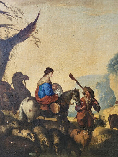 Paire de Tableaux – Peintures du XIXᵉ Siècle – Avec Cadres Dorés