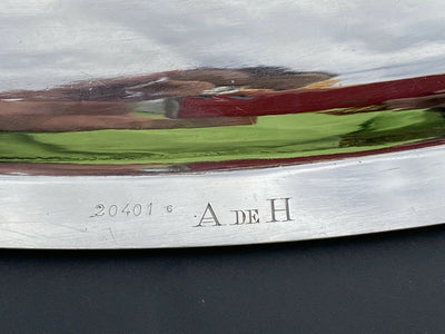 Ancien Grand Plat En Argent Massif Armoirie Royale