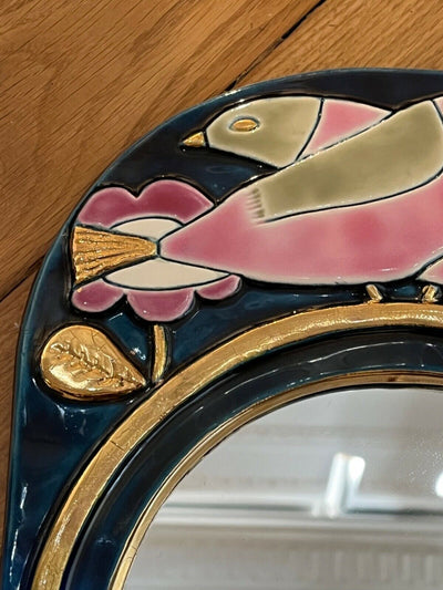 Mithe Espelt Miroir céramique Paradisier 1970