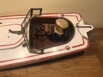 Canot JEP 916 Bateau jouet en tôle de bassin Mécanique No Ruban Bleu