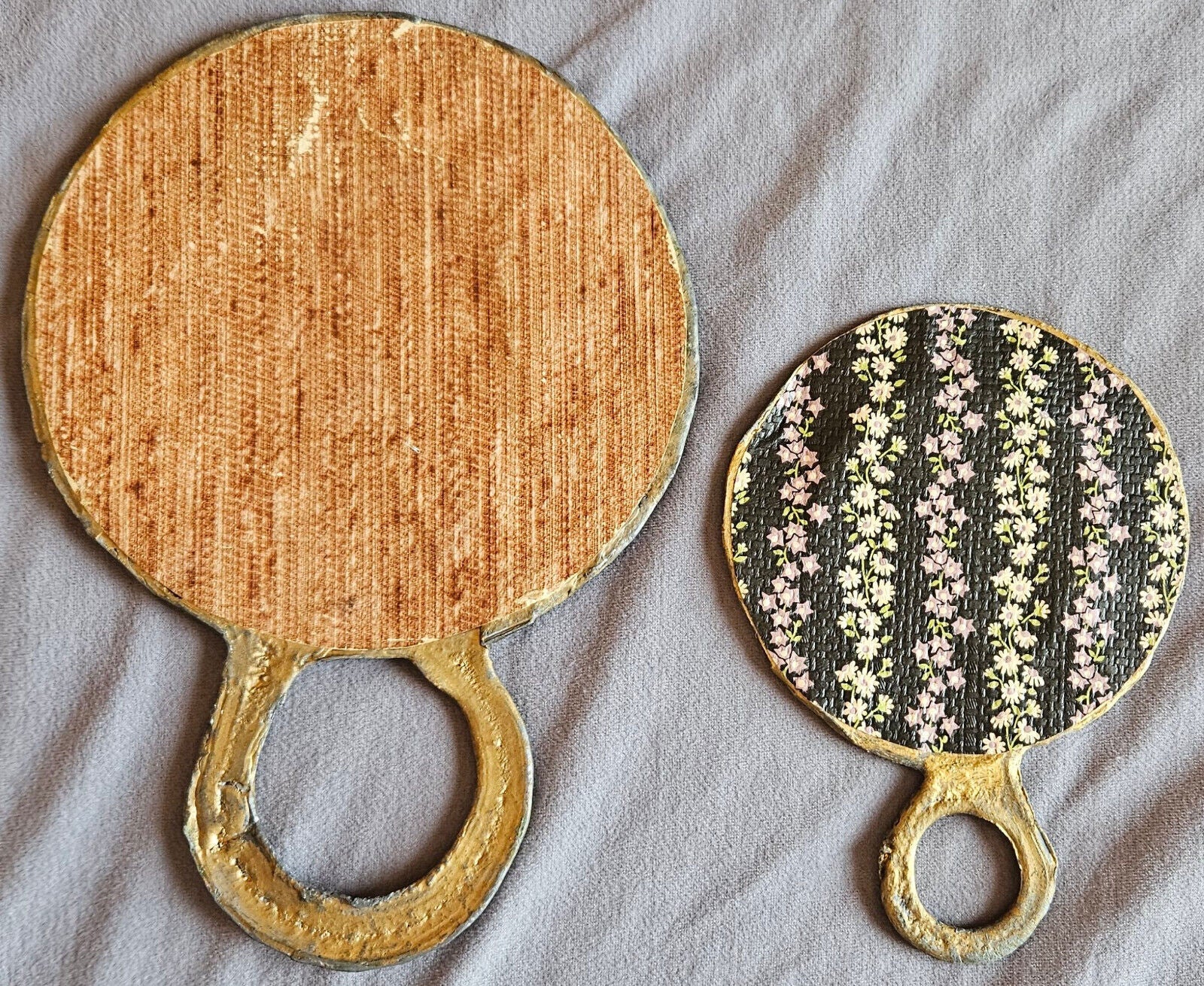 Miroirs Vintage Plomb Doré Et Pâte De Verre École Line Vautrin - Irena Jaworska 2