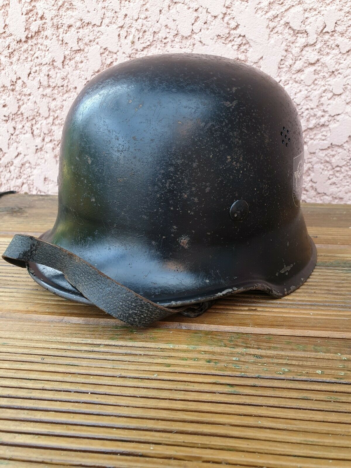 Casque Allemand Ww2 M34 Complet, Double Insigne.