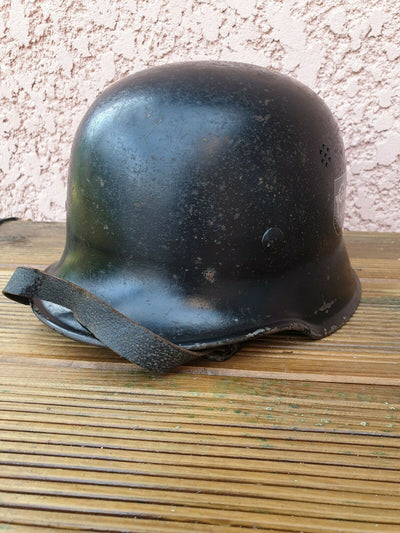 Casque Allemand Ww2 M34 Complet, Double Insigne.