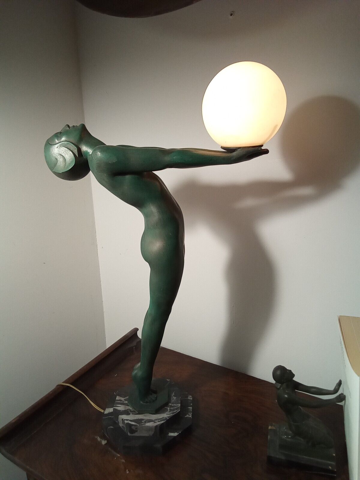 Max Le Verrier Grande lampe Art Deco