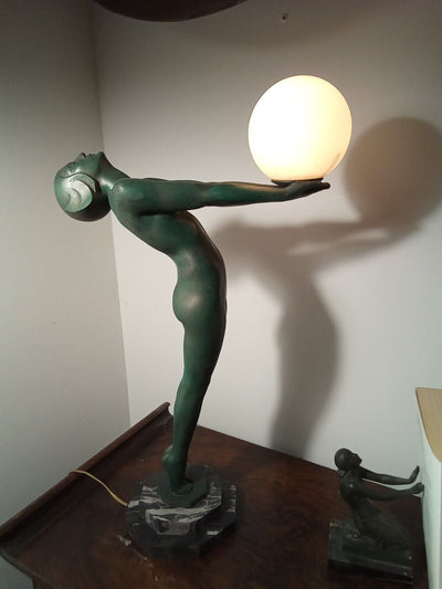 Max Le Verrier Grande lampe Art Deco