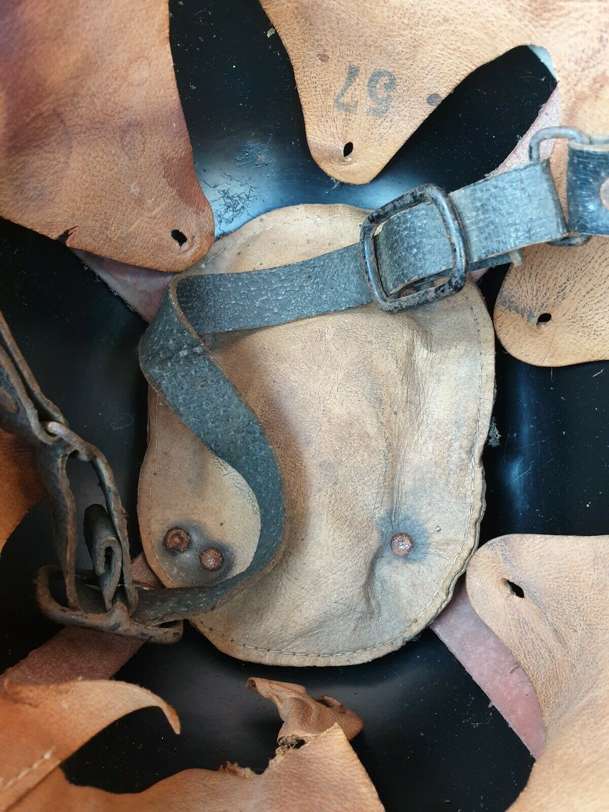 Casque Allemand Ww2 M34 Complet, Double Insigne.
