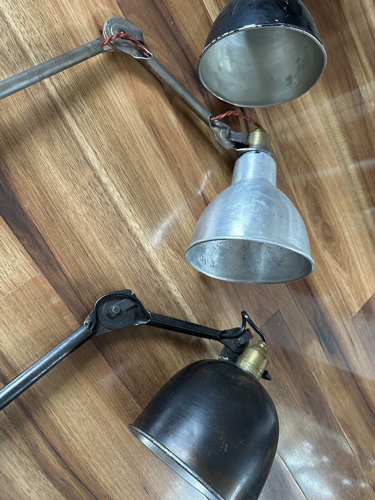 Lot de 4 anciennes lampes Gras Ravel