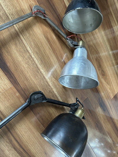 Lot de 4 anciennes lampes Gras Ravel
