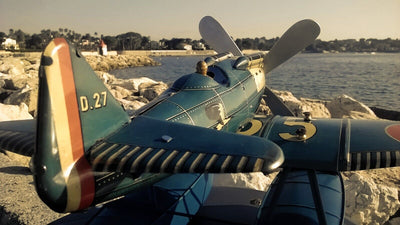 Jep Hydravion Bleu Fonce Jouets Anciens Bateau Gil