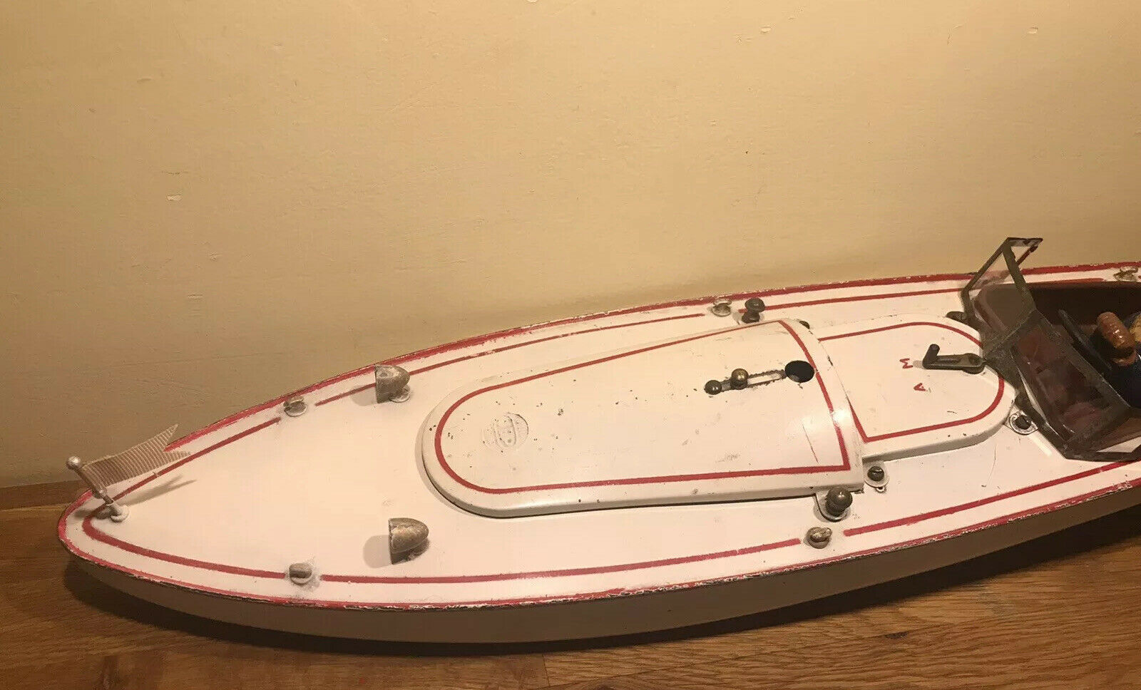 Canot JEP 916 Bateau jouet en tôle de bassin Mécanique No Ruban Bleu