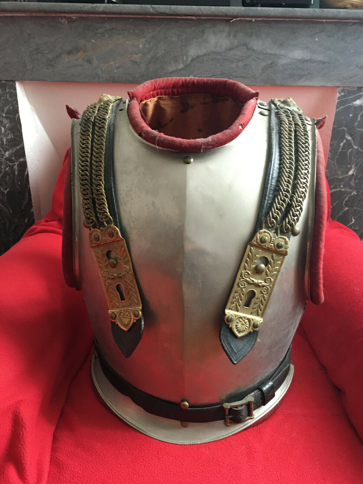 Casque + Cuirasse Officier Cuirassier Français Début Xxème